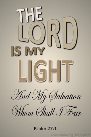 Psalm 27:1 The Lord My Light And My Salvation (beige)